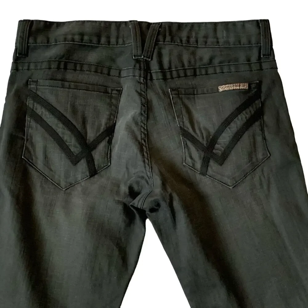 William Rast Gray Jeans Ren Straight Low Rise Stretch Size 34 Designer Denim - Picture 9 of 10